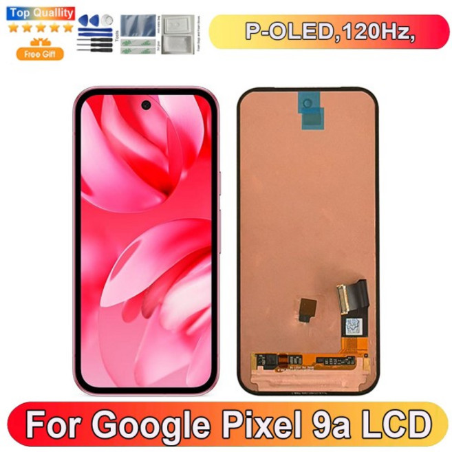 6.3인치 120Hz 구글 픽셀 9a LCD 디스플레이 스크린 터치 패널 디지타이저 교체 부품, 01 Pixel 9a LCD