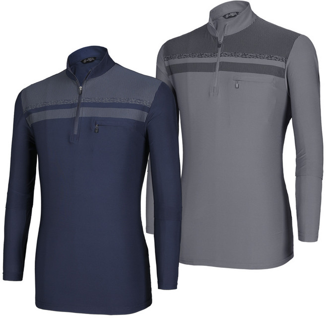 [이지바이] (1+1) 남성 긴팔 집업 티셔츠_신축성 좋은 굿텐션 스판 빅사이즈 등산 아웃도어 작업복 긴팔 집업티