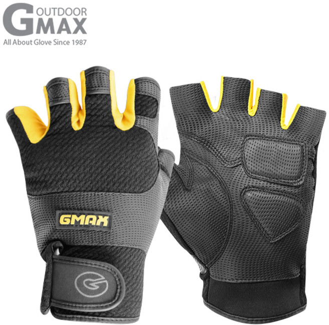 지맥스 리플 미끄럼방지 5컷 낚시장갑 민물 바다 루어 피싱 그립장갑, 블랙, 1개