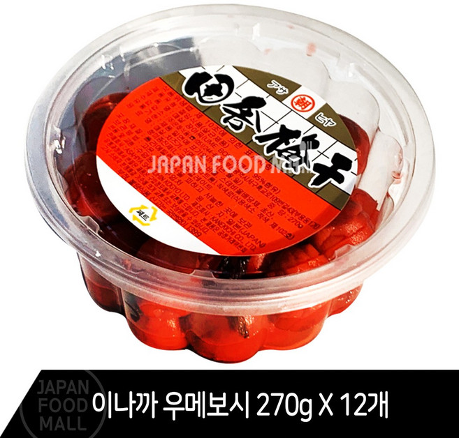 다다기획 이나까 우메보시 270g, 12개