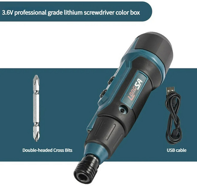 200r/min 3.6V 무선 전기 드라이버 세트 손전등 조명 미니 충전식 배터리 드릴, 01 Basic Model, 01 Basic Model