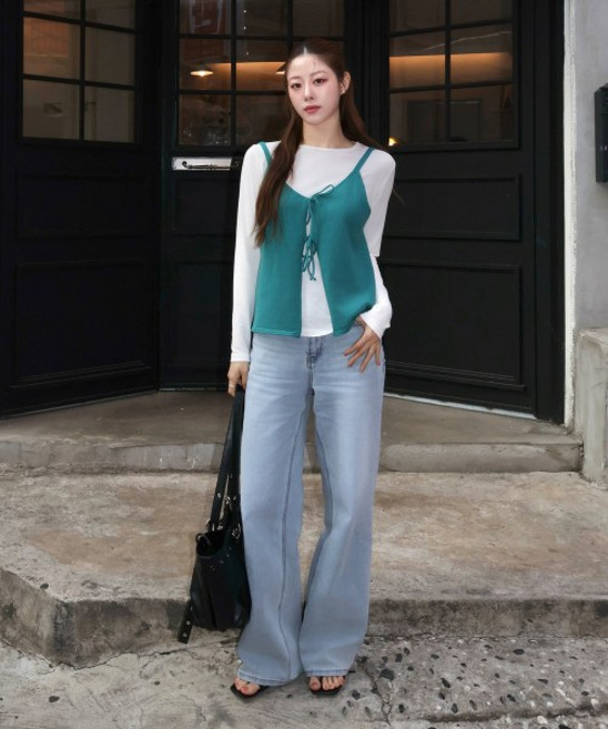 매장정품 셀렙샵에디션 CELEBSHOP EDITION 26SS 마스터핏 와이드 데님 아이스블루 2079167999_1 145484