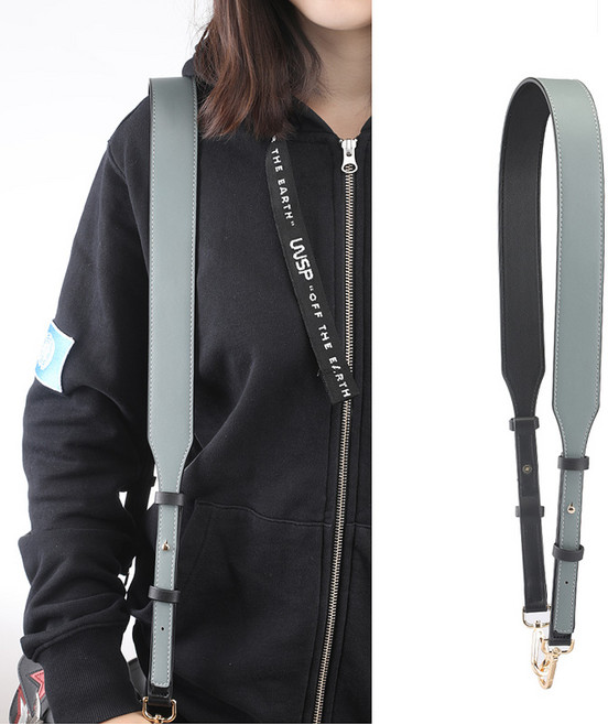 미니플 캐럿 투톤 클러치 숄더 가방 와이드 가죽 스트랩 크로스백 핸드백 크로스 가방줄