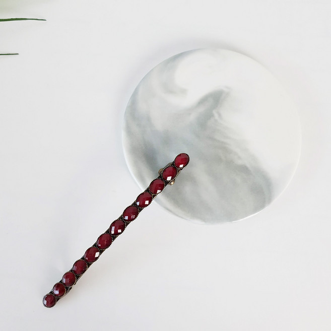 시크몽 빈티지 앤티크 호마이카 반머리 올림머리 10 cm 빼빼로 자동 머리핀