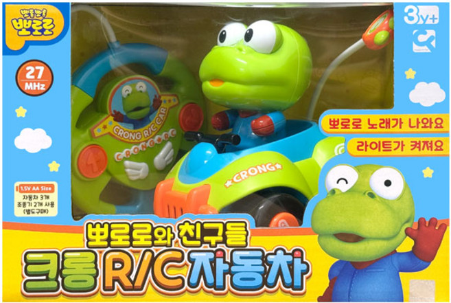 씨케이-뽀로로와 친구들 크롱 RC 자동차, 혼합색상, 1개