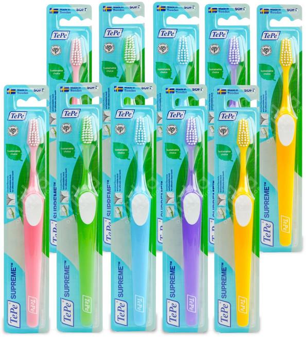 TePe 테페 칫솔 스프림 블리스터 팩 소프트 10 개