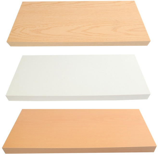 디자인스킨몰 FIN 무지주 벽걸이 선반 벽선반, 우드M