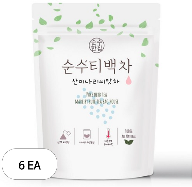 순수한집 펜넬차 산미나리씨앗차 삼각티백, 50개입, 6개, 1g