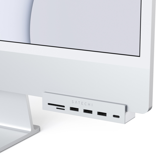 사테치 USB C타입 6in1 아이맥 클램프 멀티 허브 ST-UCICHS, Silver