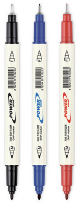 자바 트윈 유성펜 네임펜T, 1팩, 검정+빨강+파랑