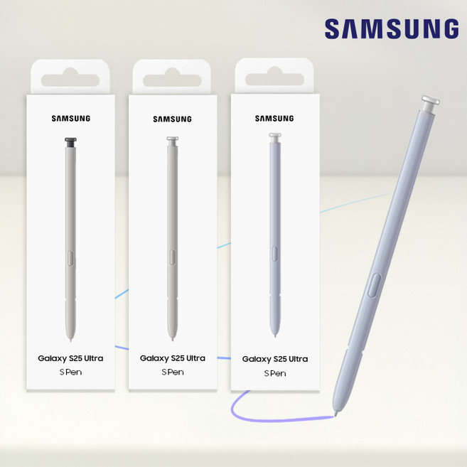 삼성정품 갤럭시S25울트라 S펜 터치펜 스타일러스펜 방수방진 펜촉교체 에어커맨드 스케치펜 노트작성 EJ-PS938 N, 1개, 라이트 실버 x EJ-PS938BS