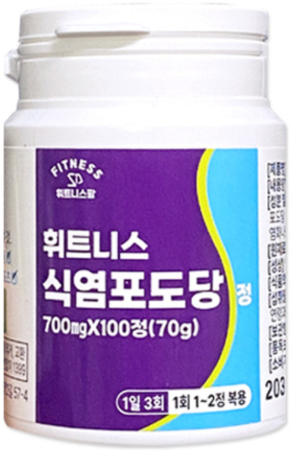휘트니스 식염포도당 소금알약 병포장, 1개, 100정