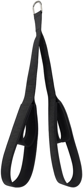 러너즈 스트랩 로프바 삼두 그립바 운동기구, 1개, 블랙