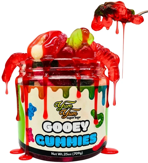 꾸덕한 젤리 구이 구미스 사워 와일드 체리 Yum Yum Delights Sour Gooey Gummies, 1개, 369g - 쿠팡