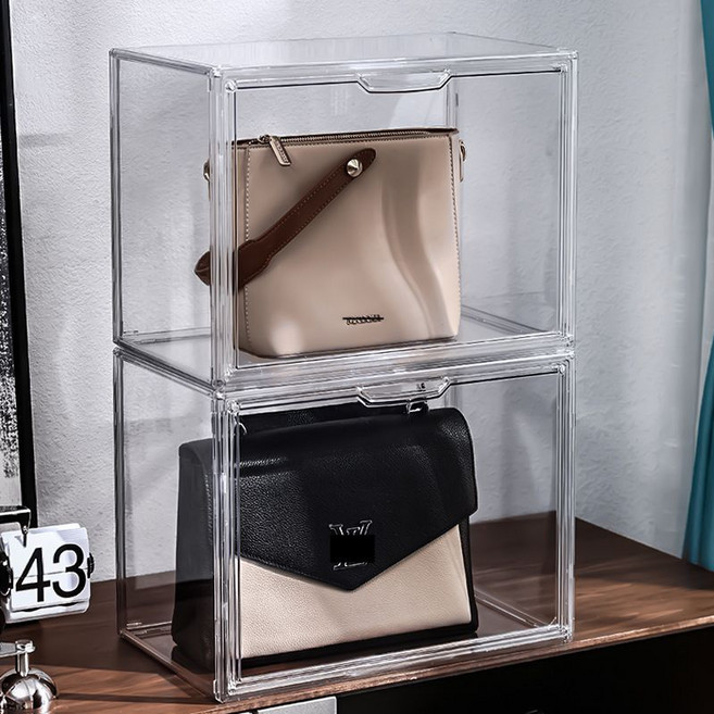 가방 아크릴케이스 신발 투명 진열장 상품 쇼케이스, D / 36x27x26cm 2층, 1개