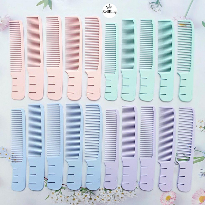 [롤킹] 미쏠 바리깡빗 클리퍼빗 파스텔 카본 커트빗 5종, 핑크 2번, 1개