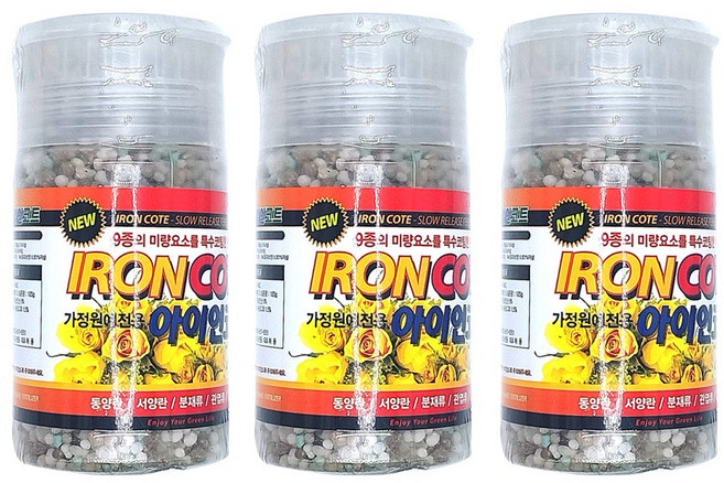 모두다 식물 알갱이 영양제 비료 아이언코트, 3개, 120g