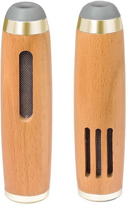 휴대용 담배 홀더 일체형 담배 파이프 차내흡연 재떨이, 1개, 골드 우드