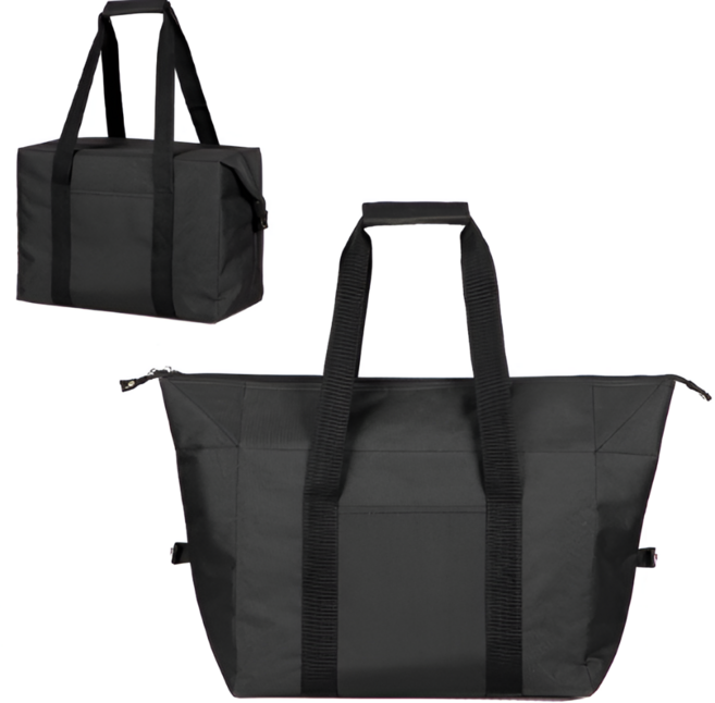 가온루트 프리미엄 접이식 보온 보냉백 피크닉가방 대형 보온보냉가방 보냉도시락가방, 20L, 블랙