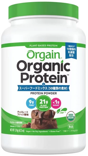 꾸준한상품입니다 Orgain 유기농 단백질 슈퍼 푸드 믹스 초콜릿 퍼지 맛 1.2kg 행복하십시오, 1개 - 쿠팡