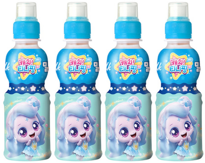 웅진 캐치 티니핑 밀크맛 200ml, 4개