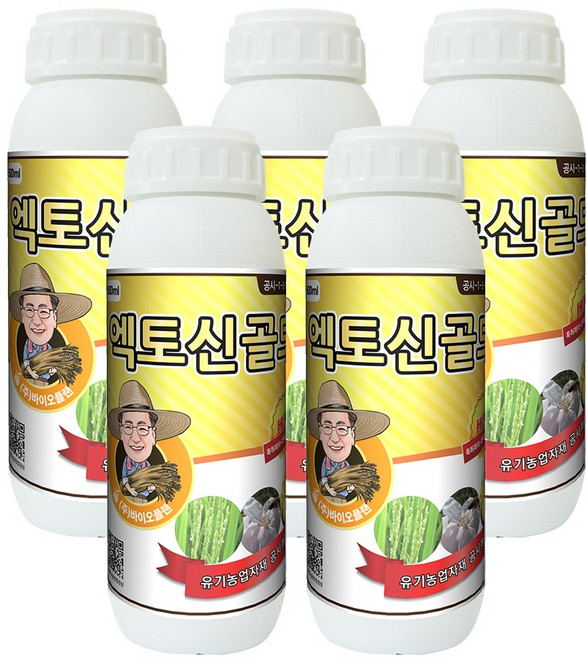바이오플랜 엑토신골드 500ml 작물생육용 유기농업자재, 5개