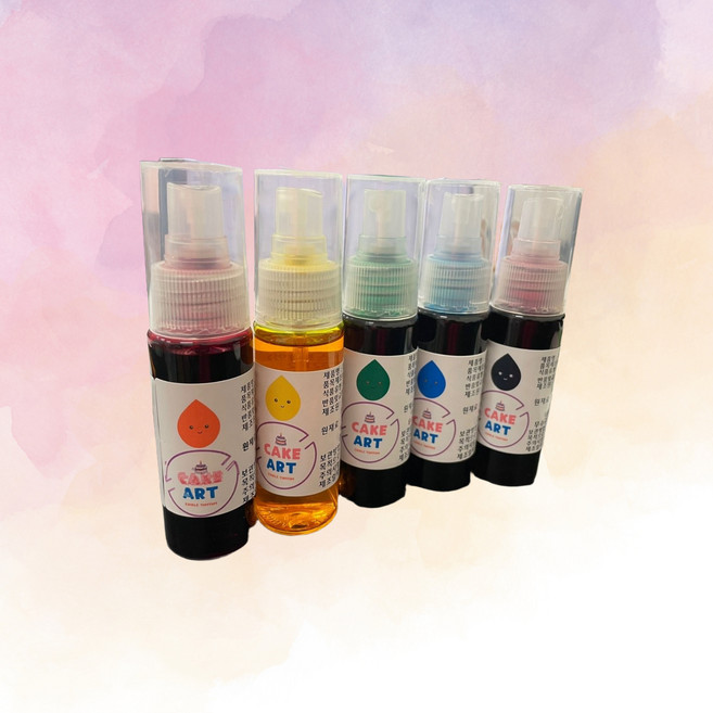식용잉크 에어브러쉬 5색 50ml, 빨강