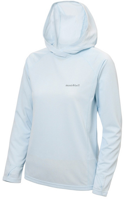 台灣黑熊 mont-bell 女 COOL Hoodie 抗UV連帽外套 長袖涼感排汗衣