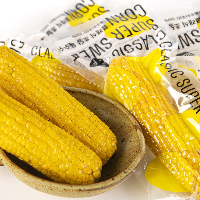 쫀득하게 삶은 찐 진공 옥수수, 5개, 괴산 진공 초당옥수수 200g