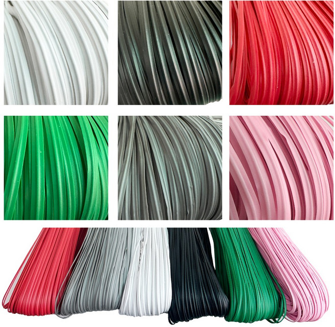 전선끈 pvc 칼라타이 0.45 날개형 - 1롤 (약150m) 6칼라 선택1, 적색, 1개