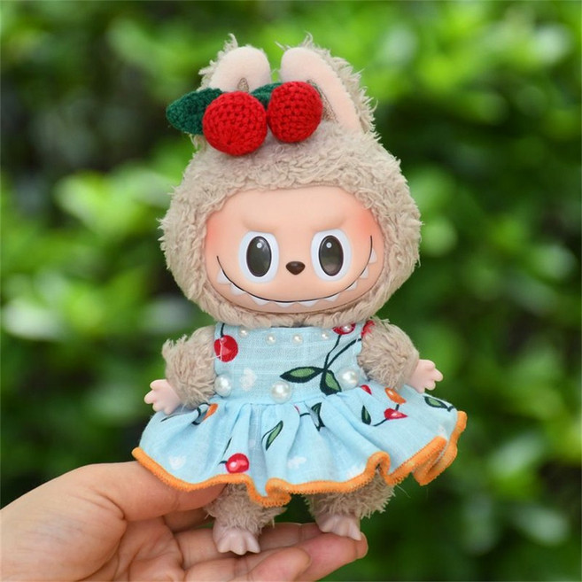 besteffie 적용모델 라부부옷 귀여운 체리 원피스 인형옷 인형 드레스 장난감 의상 (신발 미포함) K87, 1개, 사진색