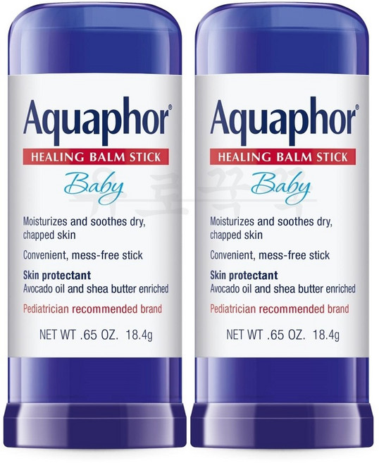 Aquaphor 유아용 힐링 밤 스틱 무향 18.4g(0.65oz) 2팩, 2개, 18.4g