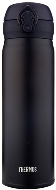 써모스 진공 경량형 스테인리스 스틸 보온병 JNL-502, 매트 블랙, 500ml, 1개