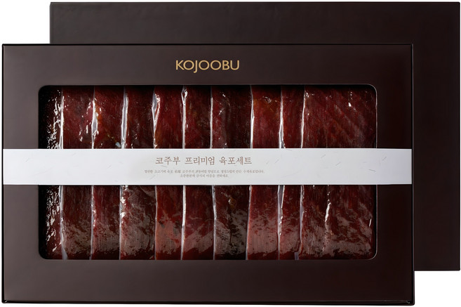 코주부 프리미엄 육포 + 쇼핑백 선물세트, 1세트, 600g