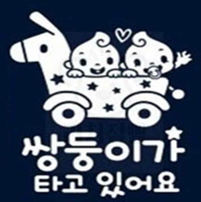 리3치점빵 자동차스티커 쌍둥이가타고있 창문스티커 레터링스티커