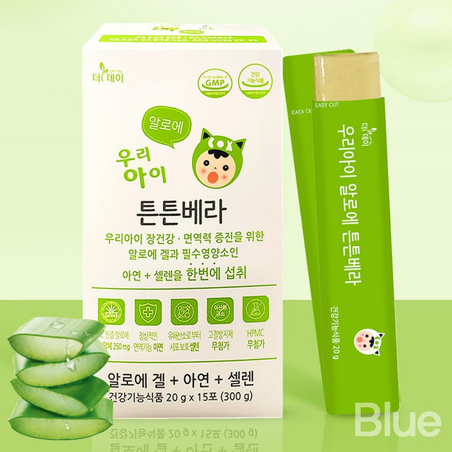 키즈 영유아 알로에 젤리 키즈알로에 / 우리아이 장건강 면역력 증진 알로에 다당체 셀렌 아연 젤리, 1박스