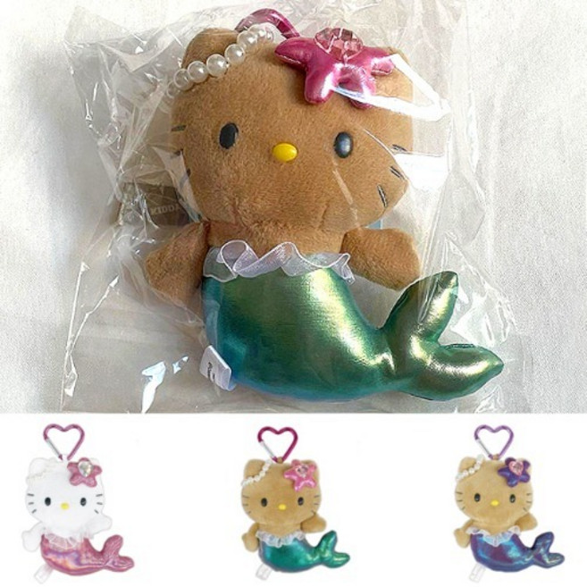 산리오 헬로키티 판타지 마스코트 키홀더 하트 카라비너가방 고리 키링 인어 일 정품