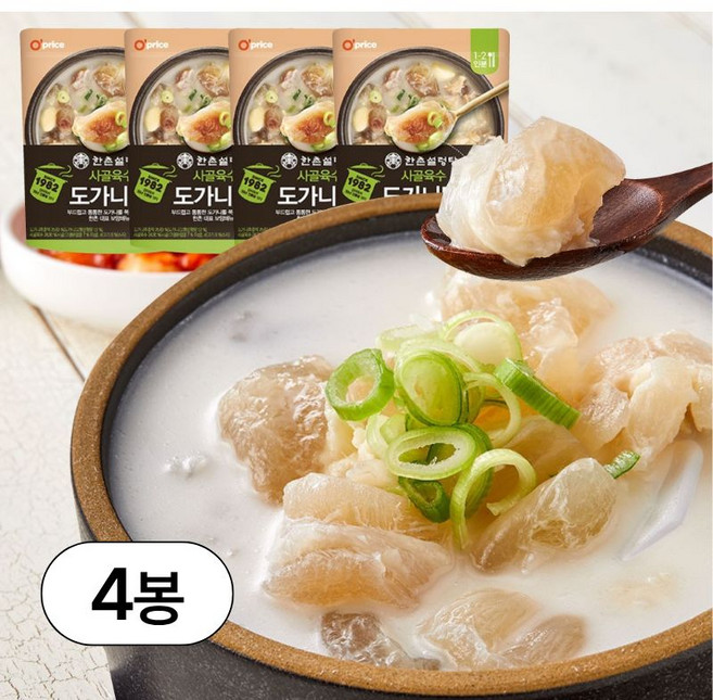 Oprice 한촌설렁탕 도가니탕, 4개, 500g