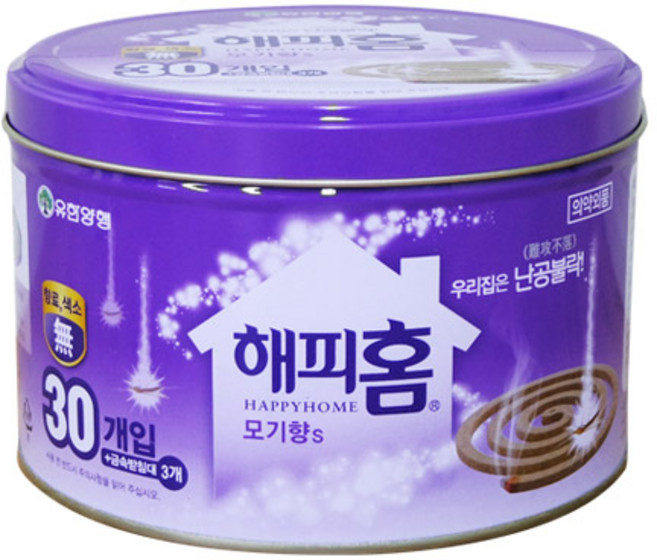 해피홈 모기향에스 30p, 390g, 1개