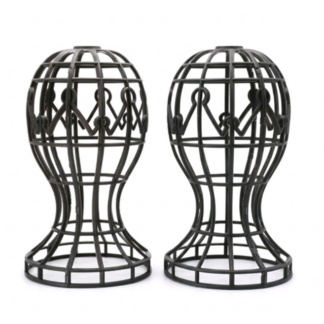 라비노아 가발 수면 연장 변형 방지 가발 정리대, 2개, 블랙