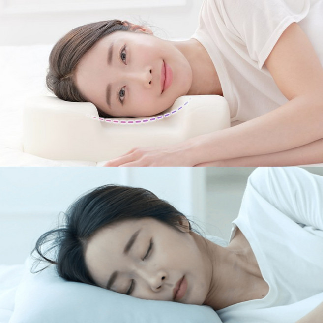 주름방지 베개 하코알 메모리폼 경추 기능성베개, 화이트, 1개, 100%실크추가