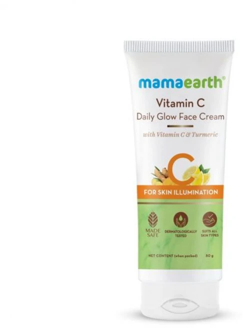 비타민c 동안 영양제 단백질 마마어스 비타민 C 데일리 글로우 페이스 크림 | 강황 함유 피부 조명용 경량 보습 포뮬러 모든 타입용 2.82온스(80g), 80g, 1개 - 쿠팡