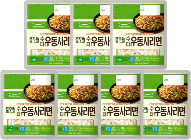풀무원 수타우동사리면 210g, 7개