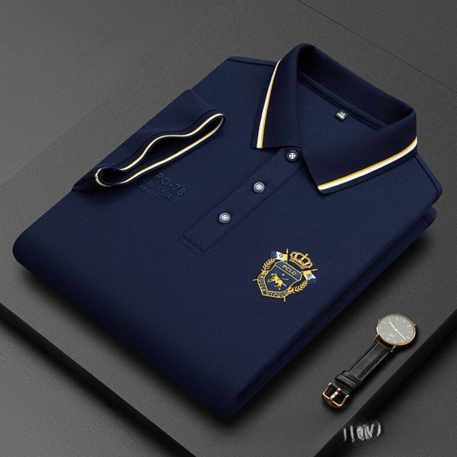 AT 刺繡POLO衫 短袖上衣 男裝 55-100公斤