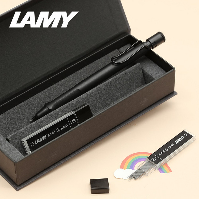 라미 사파리 샤프+샤프심 0.5mm / 선물포장 / 정식수입처 제품 / 리플렛, 스틸블랙