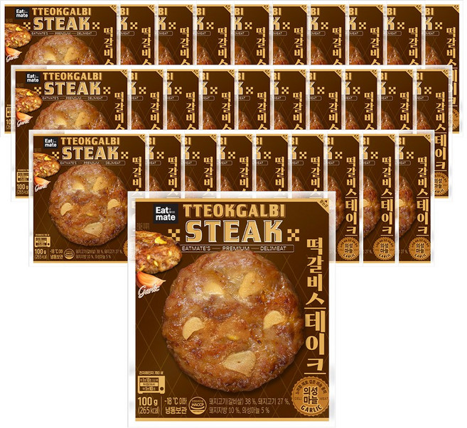 [랭킹닭컴] 잇메이트 떡갈비 스테이크 의성마늘맛, 30개, 100g