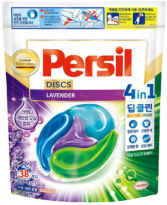 퍼실 디스크 라벤더 세탁세제, 38개입, 1개