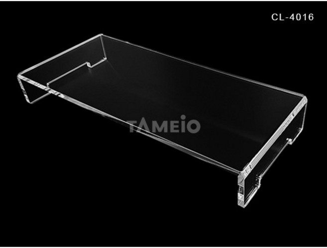 아크릴 모니터 받침대 선반 수납공간 활용 CL-4016