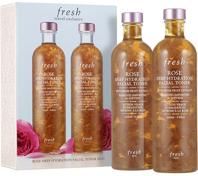 프레쉬 로즈 딥 하이드레이션 페이셜 토너, 250ml, 2개
