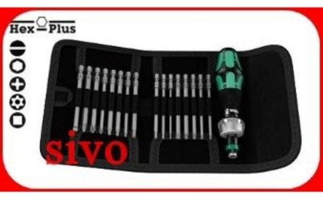 Wera KK-60RA 棘輪起子 17件套組 附工具包 50Nm 扭力 工業級維修工具, 1個